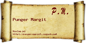 Punger Margit névjegykártya